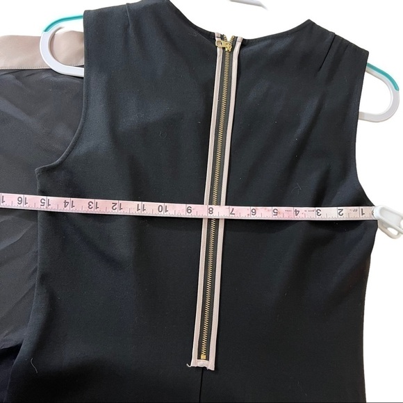 Ted Baker London Woman’s Bolty Drape Dress US 6 Asymmetrical Sheath Black & Pink - Picture 11 of 12
